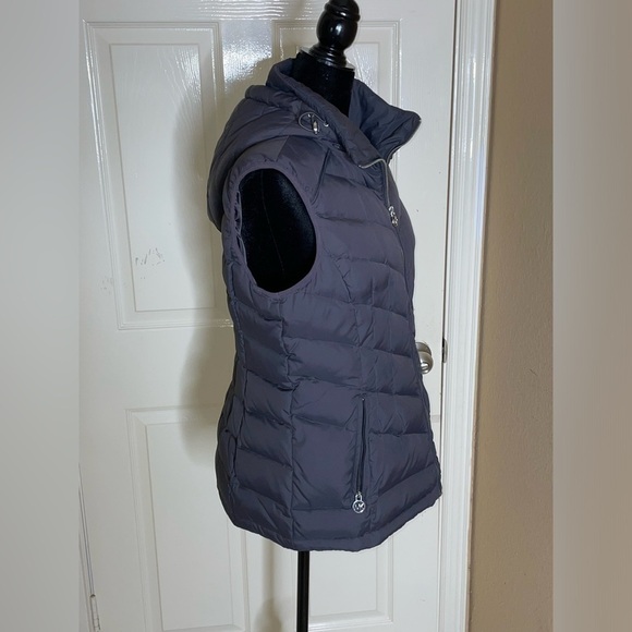 Michael Michael Kors Women Black Quilted Puffer Vest Down Fill Large Nylon - Picture 4 of 10